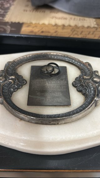 Espejo Tocador Antiguo Plata y Mármol