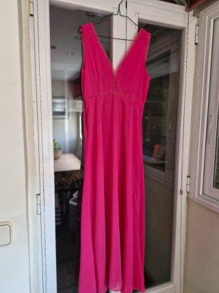 Vestido lencero rosa. Sin marca. Talla S grande
