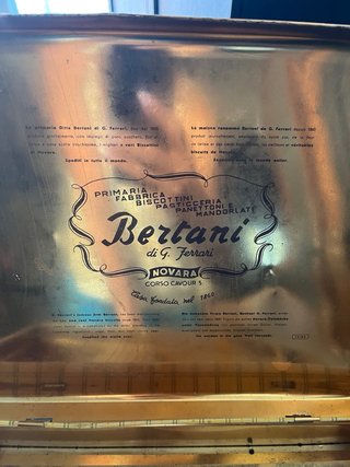 Scatola Latta Vintage Biscottini di Novara Bertani