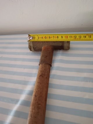 Martello Mazza Vintage Legno Gomma/Cuoio