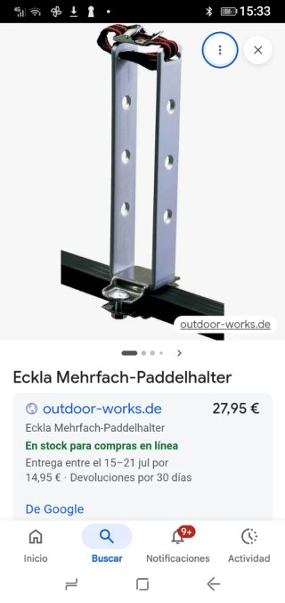 Porta palas kayak/canoa Eckla