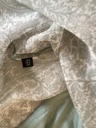 Blusa Massimo Dutti Talla 44 Verde Estampada