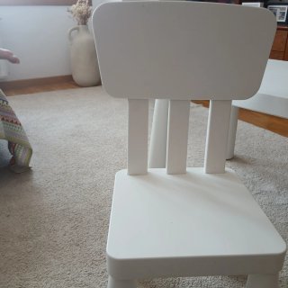 Mesa y Silla Infantil IKEA Blanca