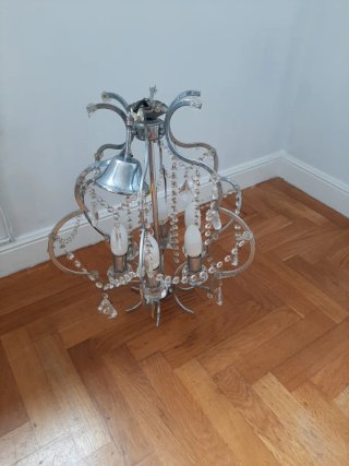 2 lámparas de araña de cristal