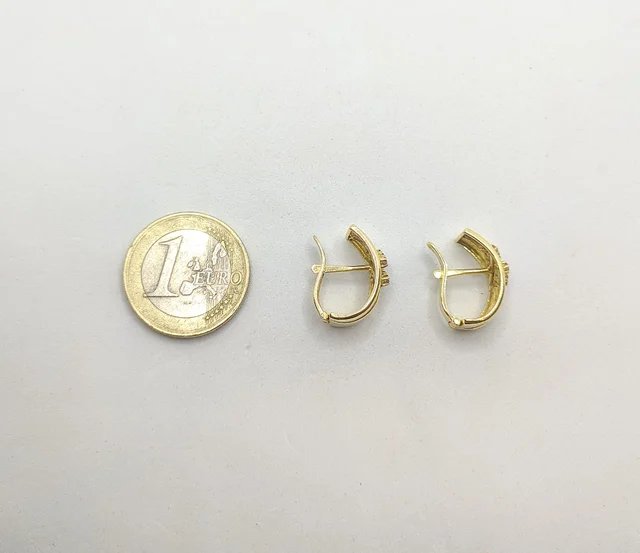 Pendientes Oro 18k Diamantes 5.93g