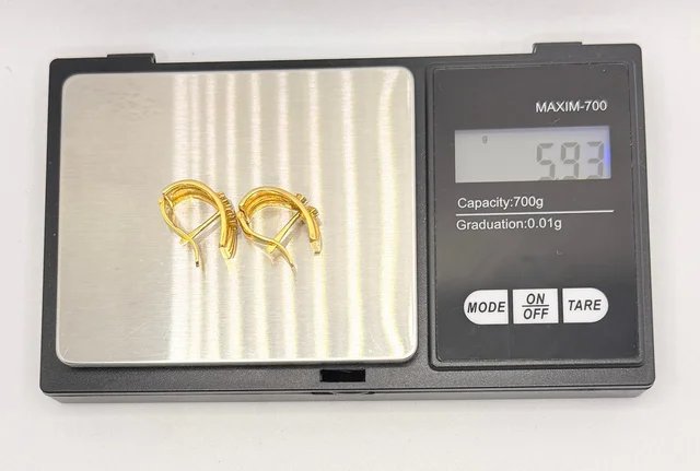 Pendientes Oro 18k Diamantes 5.93g