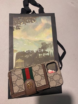 Cover Gucci Monogram con Striscia Web Ophidia