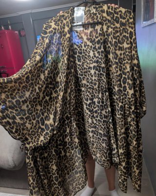 C&A Kimono Leopardo Talla Única
