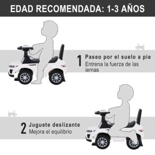 Correpasillos coche infantil blanco