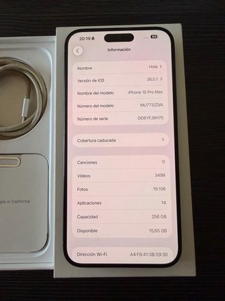 iPhone 15 Pro Max 256GB Negro