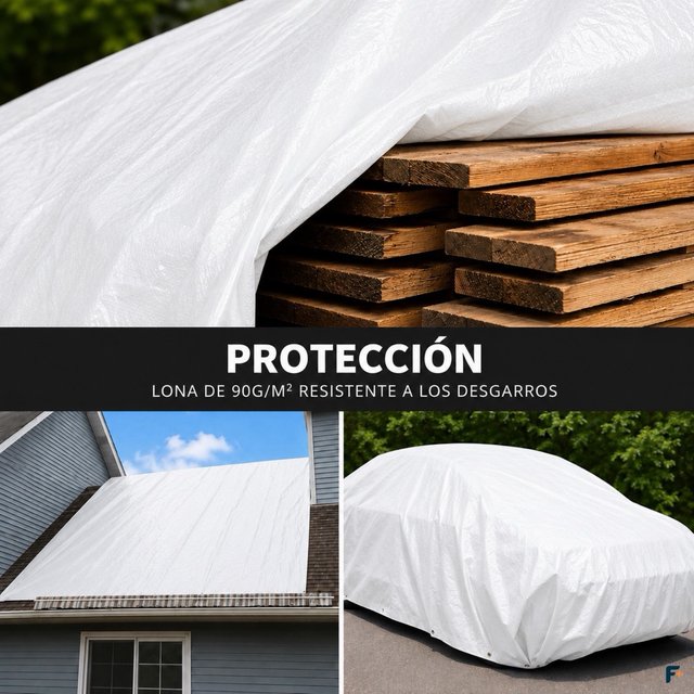 2 Lonas Impermeables 4x6m Blancas