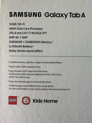 Samsung Tab A Tablet Negra