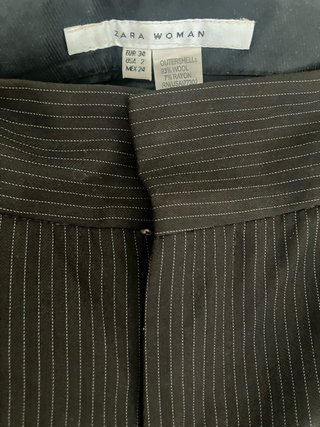 Pantalón vestir Zara marrón raya diplomática