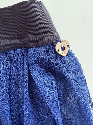 Falda larga encaje azul Twinset Talla M