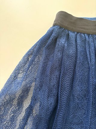 Falda larga encaje azul Twinset Talla M