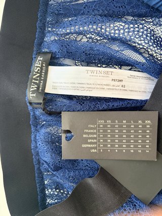 Falda larga encaje azul Twinset Talla M