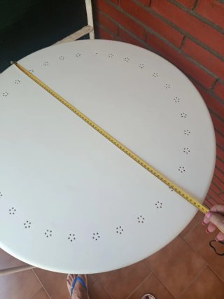 Tavolo da Balcone Metallico Bianco