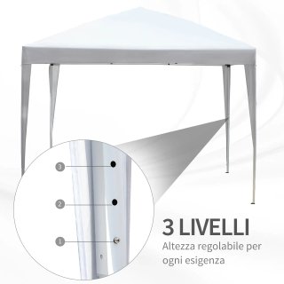 Gazebo Pieghevole con Corde e Picchetti da Giardin