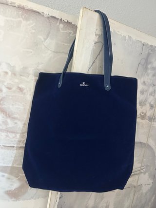 Bolso Tote Terciopelo Azul Swarovski Edición Limit