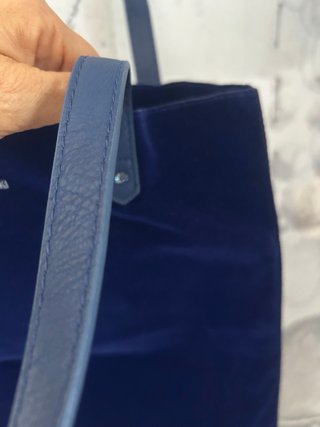 Bolso Tote Terciopelo Azul Swarovski Edición Limit