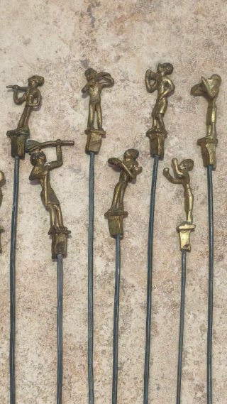 Juego Brochetas Vintage de Bronce