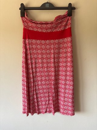 Vestido retro palabra de honor estampado