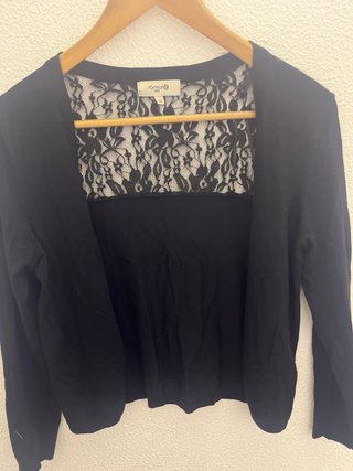 Chaqueta negra con encaje