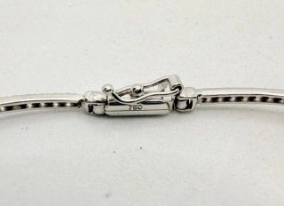 Pulsera Oro Blanco 18k Circonita 19.5cm