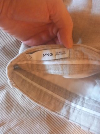 Pantalón de lino beige