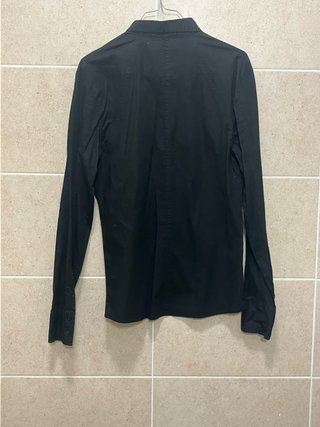 Camisa H&M Negra Talla S Elástica Hombre