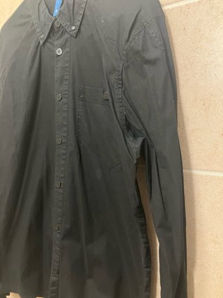 Camisa H&M Negra Talla S Elástica Hombre