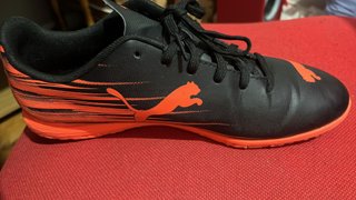 Zapatillas Puma Fútbol Negro Naranja