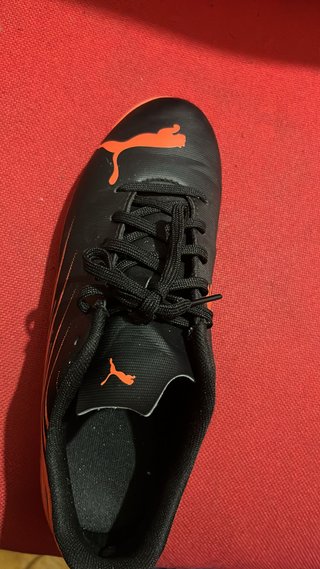 Zapatillas Puma Fútbol Negro Naranja