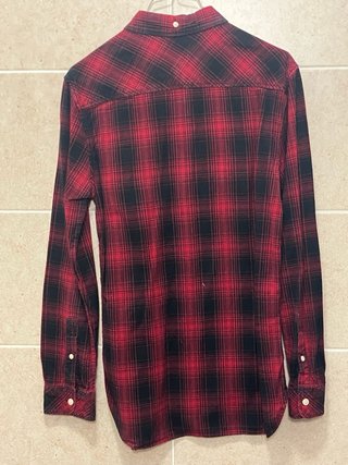 Bershka Camisa Cuadros Roja y Negra Talla XS