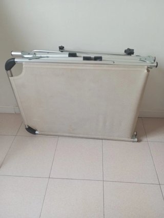 Tumbona Casaviva Beige, plegable, aluminio