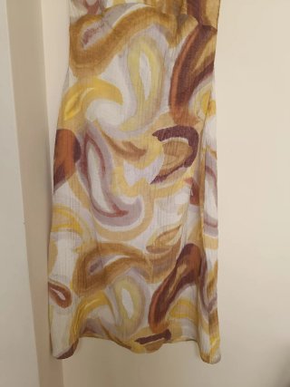 Vestido midi Zara estampado espalda combinada