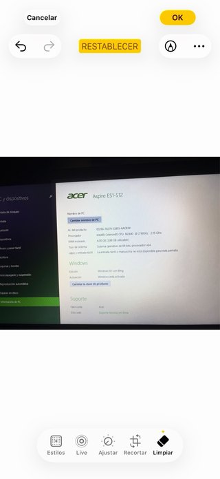 Ordenador portátil Acer negro