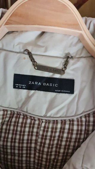 Abrigo Zara Beige Talla M