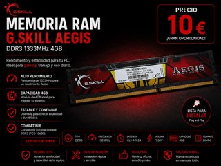 Memoria RAM G.Skill Aegis 4GB DDR3 1333MHz