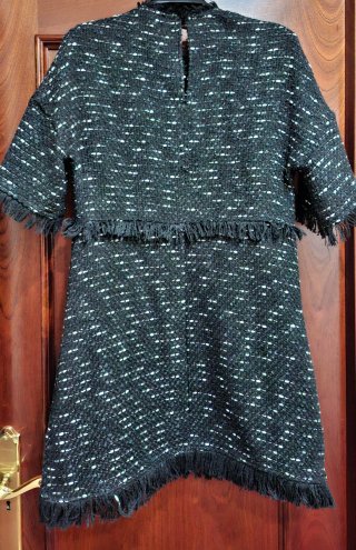 Vestido Zara Negro/Blanco Talla M