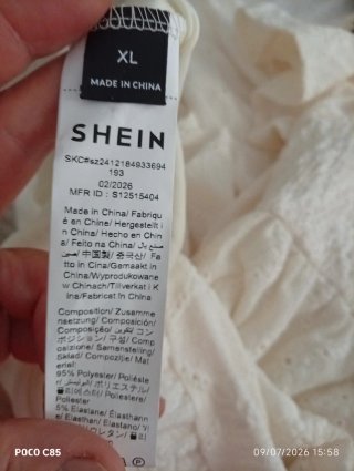 Vestido blanco ibicenco SHEIN Talla XL/44
