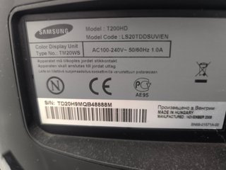 Televisor y monitor Samsung HD 20 pulgadas