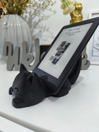 Supporto gatto nero per e-reader