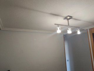 Lámpara de techo acero y cristal