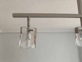 Lámpara de techo acero y cristal