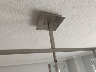 Lámpara de techo acero y cristal