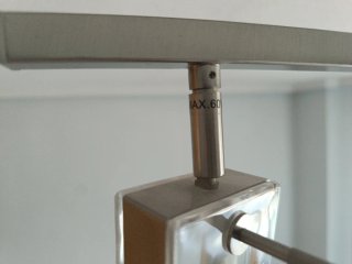 Lámpara de techo acero y cristal