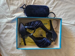 Zapatos de tacón azul talla 39