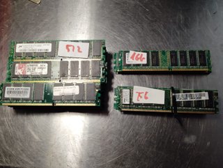 Lote 40 Módulos RAM DDR 333/400 de 256/512/1024 Mb
