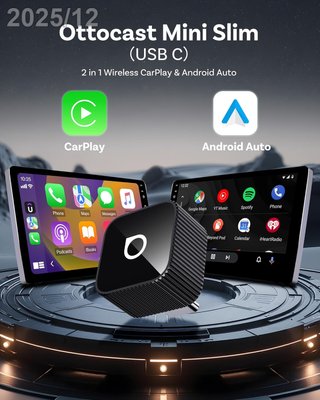 OTTOCAST Mini Slim Adaptador USB-C Carplay/Android
